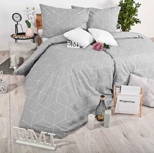 Povlečení bavlněné Alya grey EMI, Standardní set jednolůžko obsahuje 1x 140x200 + 1x 70x90