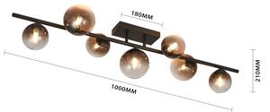 Brilagi - LED Přisazený lustr MILLA 7xG9/3W/230V hnědá/kouřová hnědá