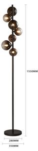 Brilagi - LED Stojací lampa MILLA 7xG9/3W/230V hnědá/kouřová hnědá