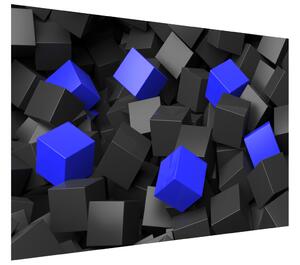 Fototapeta Černo - modré kostky Materiál: Vliesová, Rozměry: 200 x 150 cm