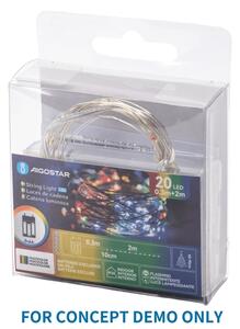 Aigostar - LED Dekorační řetěz se zátkou do láhve 40xLED/3xLR44 4m multicolor