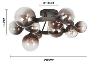 Brilagi - LED Přisazený lustr MILLA 10xG9/3W/230V hnědá/kouřová hnědá