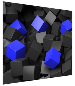Fototapeta Černo - modré kostky Materiál: Latexová, Velikost: 200 x 135 cm