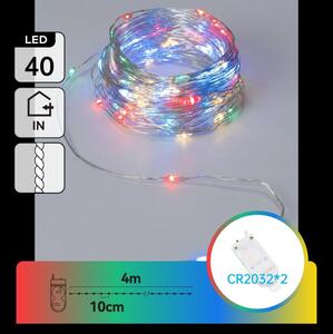 Aigostar - LED Vánoční řetěz 40xLED/2x3V 4m multicolor