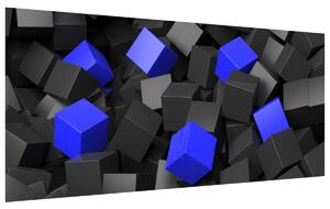 Fototapeta Černo - modré kostky Materiál: Vliesová, Rozměry: 200 x 150 cm