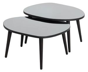 Set 2 ks konferenčních stolků Gustavo (černá + šedá). 1088420