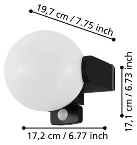 Eglo 99573 - Venkovní nástěnné svítidlo se senzorem RUBIO 1xE27/15W/230V IP44