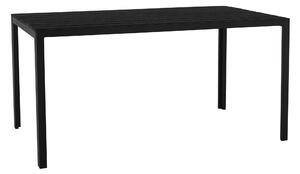 KONDELA Zahradní stůl, 150 cm, černá, ABELO
