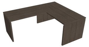 Ergonomický stůl Verno 160 x 200 cm, levý, dub antracit