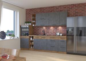 Kuchyně Virion 270 cm (dub lancelot + matera). Akce -10%
