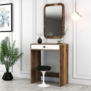 Toaletní stolek Logan (bílá + ořechové dřevo). 1088439