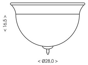 Brilagi - Stropní svítidlo FRESCO 2xE27/40W/230V pr. 28 cm mosaz