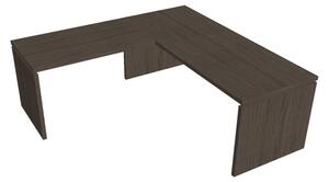 Ergonomický stůl Verno 200 x 200 cm, levý, dub antracit