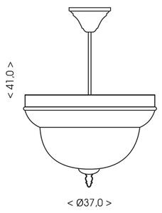 Brilagi - Lustr na tyči DAHLIA 3xE27/40W/230V pr. 37 cm mosaz