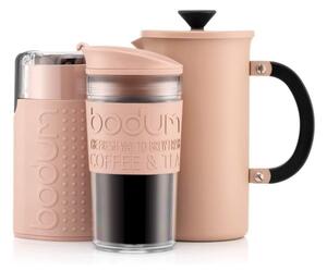TRIBUTE SET Kávovar 1,0 l, cestovní hrnek a mlýnek na kávu růžový - BODUM