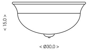 Brilagi - Stropní svítidlo FRESCO 2xE27/40W/230V pr. 30 cm zlatá