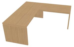 Ergonomický stůl Verno 200 x 200 cm, pravý, dub světlý