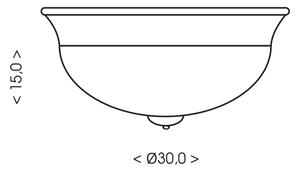 Brilagi - Stropní svítidlo FRESCO 2xE27/40W/230V pr. 30 cm bronzová