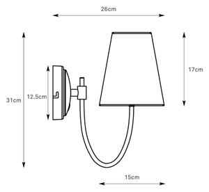 Markslöjd 108908 - Nástěnná lampa AMAR 1xE14/40W/230V bílá/mosaz