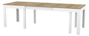 SZYNAKA Trendline Jídelní stůl rozkládací - VENUS, 160/206/253/300x90, dub riviéra/matná bílá