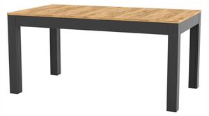 SZYNAKA Trendline Jídelní stůl rozkládací - VENUS, 160/206/253/300x90, dub craft/matná černá