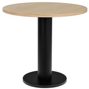 Noo.ma Černý dubový bistro stolek Sool 80 cm