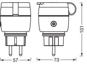 Osram - Chytrá venkovní zásuvka SMART+ MATTER SCHUKO 3680W/230V/16A IP44 Wi-Fi