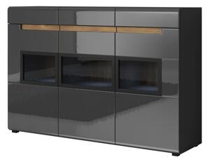 Komoda HEKTOR typ 43 šedá/šedý lesk