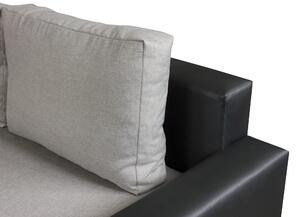 Rohová sedací souprava ve tvaru U Banno (tmavě šedá + bílá) (L). 1030826
