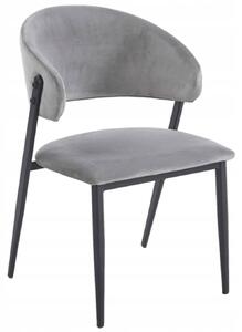 Furnitex Čalouněná Židle K48-FX Šedý Samet Riviera 91