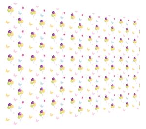 Gario Fototapeta Hezké balónky a motýli Materiál: Latexová, Velikost: 536 x 240 cm