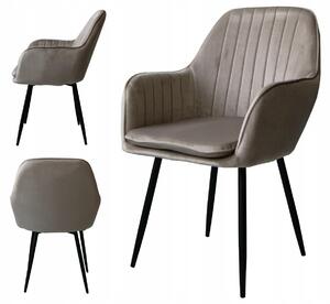 Ekspand | BL208 Královské velurové křeslo - béžová - moderní design - čalouněné a pohodlné