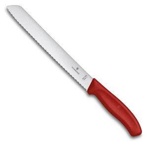 Nůž na chleba a pečivo SWISS CLASSIC 21 cm červený - Victorinox
