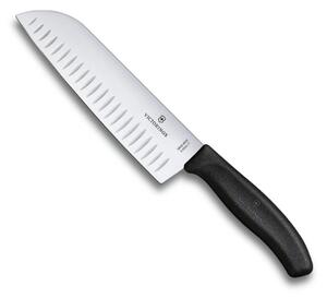 Japonský Nůž Santoku s výbrusy SWISS CLASSIC 17 cm černý - Victorinox (SWISS CLASSIC Santoku Japonský Nůž s výbrusy 17 cm černý - Victorinox)