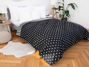 Přehoz na postel – Emanuela Duo černá/šedá 220 × 240 cm