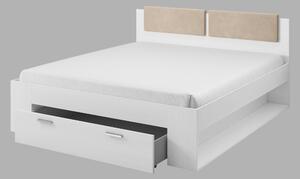 Manželská postel 160 cm Afrodita Typ 51 (s úl. priestorom) (bílý popol) . 1030974