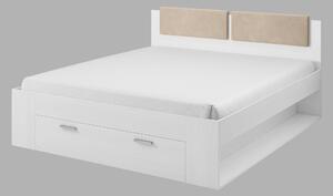 Manželská postel 140 cm Afrodita Typ 50 (s úl. priestorom) (bílý popol) . 1030973