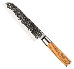 Japonský nůž Santoku OLIVE 18 cm - FORGED (Nůž Santoku 18 cm OLIVE - FORGED)