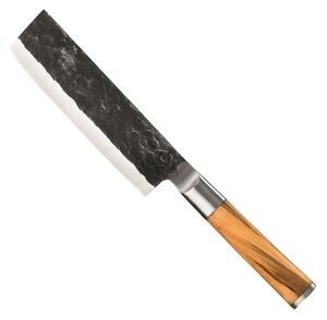 Japonský nůž na zeleninu OLIVE 17,5 cm - FORGED (Nůž Nakiri 17,5 cm OLIVE - FORGED)