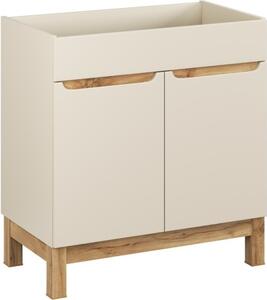 Comad Skříňka pod umyvadlo Bali Casad s deskou 80 cm kašmírová/dub wotan
