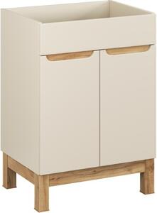 Comad Skříňka pod umyvadlo Bali Nature s deskou 60 cm kašmírová/dub wotan