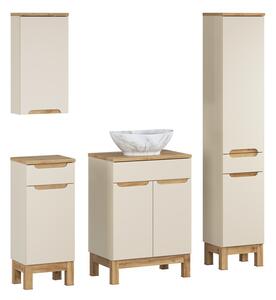 Comad Koupelnová sestava Bali Casad Pati s deskou, umyvadlem a skříňkami 60 cm kašmírová/dub wotan