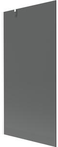 Mexen Next, vanová zástěna 1-křídlová 90 x 150 cm, fixní křídlo, 6 mm šedé sklo, bílý profil, 895-090-000-00-40-20