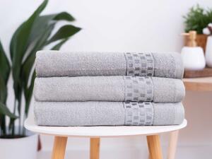 Froté ručník 50 × 100 cm ‒ Paolo světle šedý