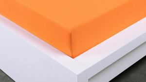 MKLuzkoviny.cz Jersey prostěradlo 220 × 200 cm Exclusive – oranžová