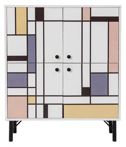 Skříňka Mozaic (bílá + hnědá + purpurová + žlutá). 1088504