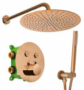 Podomítková sprchová sada LUNGO MILER COPPER + BOX