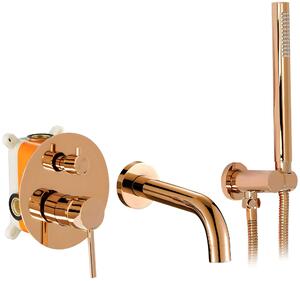 Podomítková vanová baterie REA LUNGO Copper + BOX