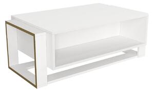 Konferenční stolek Biano (bílá + zlatá). 1088507