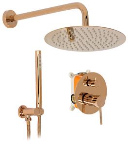 Rea Lungo, podomítková sprchová sada + BOX, měděná lesklá, REA-P7999